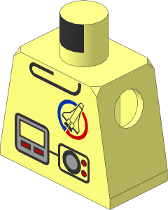 Minifig Torso with Launch Command Logo and Equipment Pattern