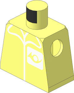 Minifig Torso with Mail Horn Pattern