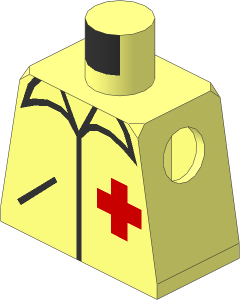 Minifig Torso with Red Cross Pattern