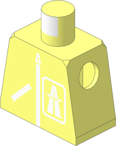 Minifig Torso with Autoroute Pattern