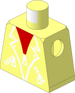 Minifig Torso with Leather Jacket Pattern
