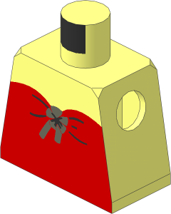 Minifig Torso with Female Strapless Suntop Pattern
