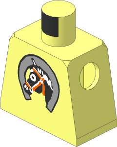 Minifig Torso with Horse Head Pattern