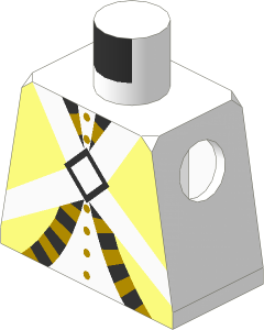 ~Minifig Torso with Imperial Guard Pattern (Obsolete)