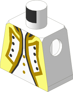 ~Minifig Torso with Imperial Guard Officer Pattern (Obsolete)