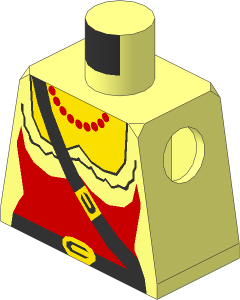Minifig Torso with Female Pirate Pattern