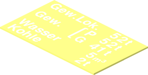Sticker  2.2 x  3.8 with White "Gew.Lok" and "P52t, G41t." and Capacity Informations