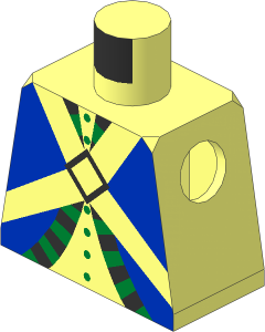 Minifig Torso with Blue Imperial Guard Pattern