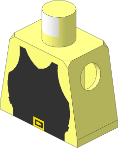 Minifig Torso with Castle Breastplate Pattern
