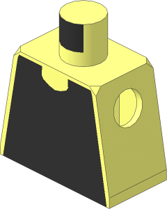 Minifig Torso with Castle Chainmail Pattern