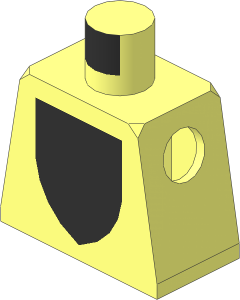 Minifig Torso with Black Falcon Pattern