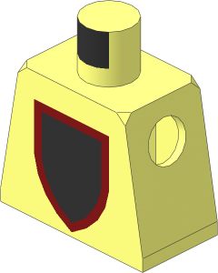 Minifig Torso with Wolfpack Pattern