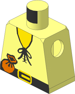 Minifig Torso with Forestman and Purse Pattern