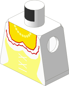 ~Minifig Torso with Castle Bodice Pattern (Obsolete)