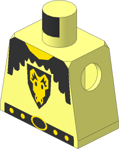 Minifig Torso with Dragon Head Pattern