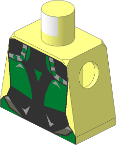 Minifig Torso with Female Castle Armour Pattern