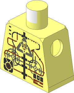 Minifig Torso with Insectoids Robot Pattern