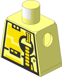 Minifig Torso with Unitron Pattern