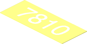 Sticker  0.8 x  2 with White "7810"