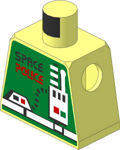 Minifig Torso with Space Police II and Radio Pattern