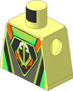 Minifig Torso with UFO Alien Triangular Insignia Pattern