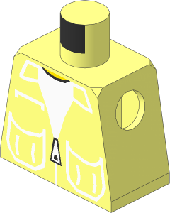 Minifig Torso with Vest with Patch Pockets Pattern