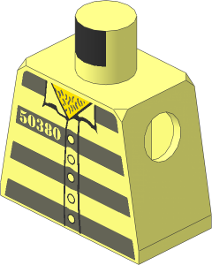 Minifig Torso with Prisoner and "50380" Pattern