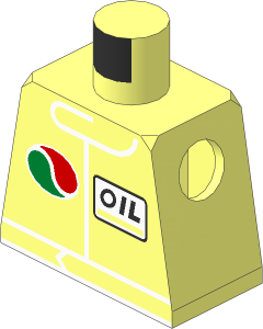 Minifig Torso with Octan "OIL" Badge Pattern