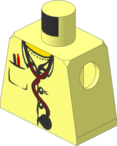 Minifig Torso with Stethoscope and Pocket with Pens Pattern