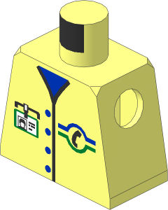 Minifig Torso with Telephone Pattern