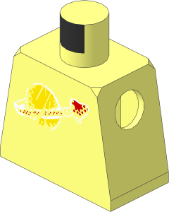 Minifig Torso with Classic Space Simulated Wear Pattern