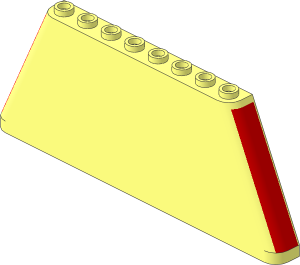 Windscreen  1 x 12 x  4 Trapezoidal with Red Stripes Pattern