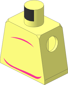 Minifig Torso with Dark Pink Stomach Lines Pattern
