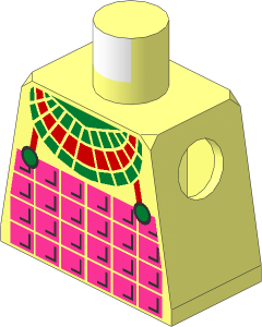 Minifig Torso with Pharaoh Breastplate Pattern
