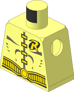 Minifig Torso with Batman Robin Pattern