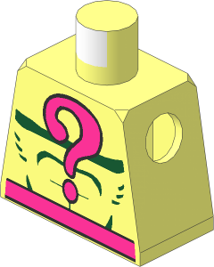 Minifig Torso with Magenta Questionmark Pattern