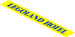 Sticker  1.9 x 13.9 with Blue "LEGOLAND HOTEL" on Yellow Background