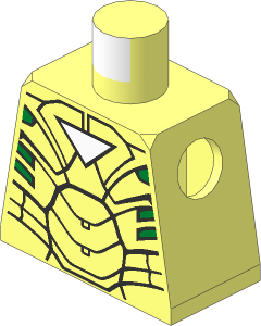 Minifig Torso with Iron Man Armoured Suit Mark VI Pattern