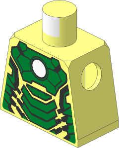 Minifig Torso with Iron Man Armoured Suit Mark XLII Pattern