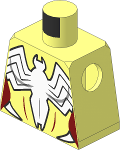 Minifig Torso with Spider-Girl Pattern