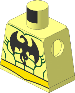 Minifig Torso with Iron Fist Pattern