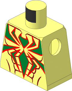 Minifig Torso with Iron Spider Pattern