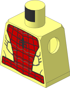 Minifig Torso with Spider Man Pattern