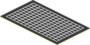 Sticker  1.1 x  1.9 with White and Black Grille