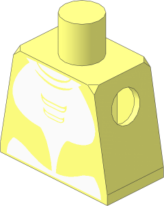 Minifig Torso with White Orca Belly Pattern