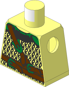 Minifig Torso with Chain Mail, Belt and Straps Pattern