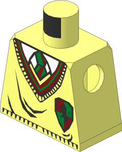Minifig Torso with HP Gryffindor Uniform Pattern
