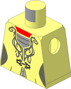 Minifig Torso with HP Narcissa Malfoy Pattern