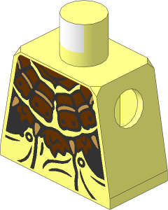 Minifig Torso with LOTR Orc Leather Armour Pattern