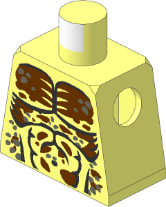 Minifig Torso with LOTR Uruk-Hai Lurtz Muscles Outline Pattern